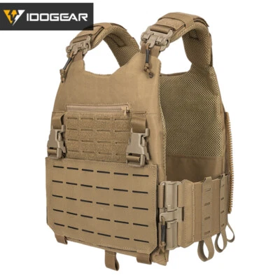 IDOGEAR Plate Carrier Tactical Vest Quick Release & Laser Cut MOLLE Panel Gear - Image 1 of 4