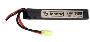 BATTERIA GIOCATTOLO SOFTAIR 7,4V 20C 1400 MAH LIPO MINI TAMIYA TOMTAC - Foto 1 di 3