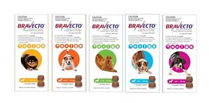 Bravecto 2 Chews for Dogs All sizes Flea and Tick Treatment 2 Chews