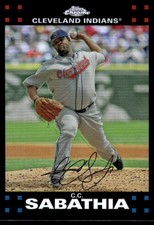 2007 Topps Chrome Refractors CC Sabathia Cleveland Indians #6
