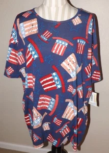 NEW LULAROE Patriotic 4th of July Americana Irma shirt Size small - Picture 1 of 1