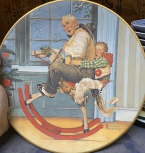 Plato de coleccionista de Navidad Royal Devon Norman Rockwell 1976 - Imagen 1 de 2