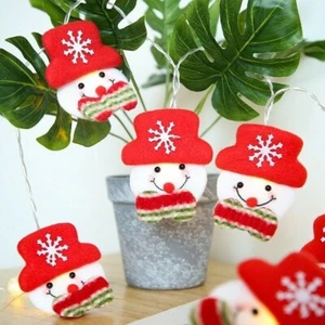 LED String Lights Christmas Lamp Battery-Powered Santa Snowman Home Party Decor - Picture 1 of 20