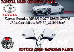 Toyota Genuine NOAH VOXY ZRR70 ZRR75 Side Door Mirror Left Right Set Used - Picture 1 of 9