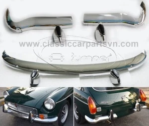 Parachoques MGB GT Split año 1970 por acero inoxidable nuevo - Imagen 1 de 6