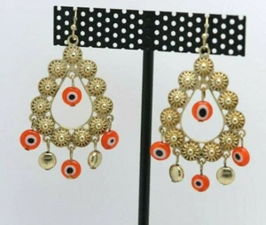 Evil Eye Earrings Good Luck Evil Eye Protection Dangle Earrings #261 - Picture 1 of 8