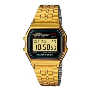 Casio A159WGEA Retro Stainless Steel Watch Gold - Picture 1 of 8