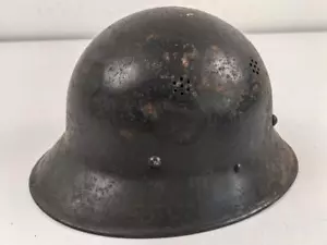Tschechoslowakei 2.Weltkrieg, Stahlhelm Zivilschutz, Originallack, ungereinigtes - Bild 1 von 10