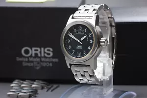 *Near MINT* ORIS Big Crown 7501 Black Dial Day Date 50m Automatic Men's Watch - Picture 1 of 11