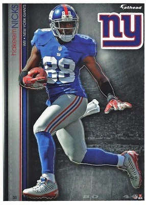  HAKEEM NICKS FATHEAD INTERCAMBIABLES LOGOTIPO DE LOS GIGANTES DE NUEVA YORK NCU TARHEELS 2013 #21 Foto 1 de 4