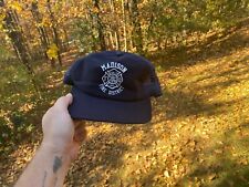 Madison Fire District Snapback Hat VTG Trucker Cap Thin Foam Ohio Lake USA Made