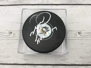 Mark Recchi Signed Autographed HOF 2017 Pittsburgh Penguins Hockey Puck b - Picture 1 of 1