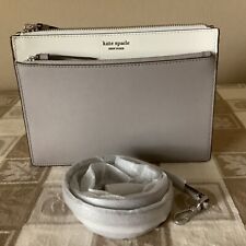 kate spade small grey/white Saffiano leather corssbody in a very good condition