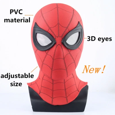 Spider Man Homecoming Mask PVC Spiderman Helmet Party Costume Cosplay Halloween - Image 1 of 4