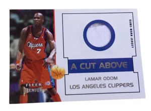 2002-03 Fleer Premium - A Cut Above #7 Lamar Odom Game Worn Jersey Clippers - Picture 1 of 2