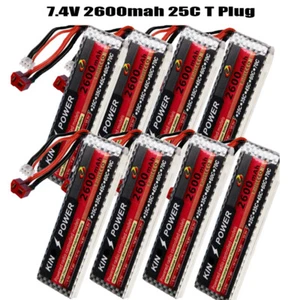 7.4V 2600mah 2S Lipo Battery Pack 25C T-Plug For WLtoys 144001/124019 RC Car - Bild 1 von 14