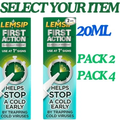 Lemsip Cold & Flu First Action Nasal Spray-Helps Stop Cold Early-20ml