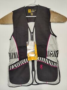 Browning Ladies Shooting Vest Size Medium Black/Zebra