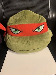 Teenage Mutant Ninja Turtles Rafael Plush Head Backpack Pillow Stuffed TMNT - Picture 1 of 2