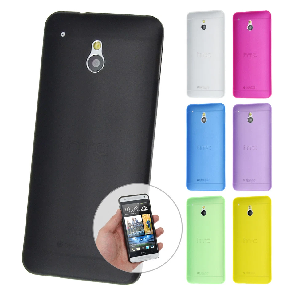 Ultraslim Case HTC One Mini M4 Fein Opaco Custodia Protettiva Cover Pelle Folie - Immagine 1 di 3