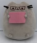 Gund Pusheen Exclusive With Glasses Reading A Pink Book Plush 9.5" - HTF, RARE