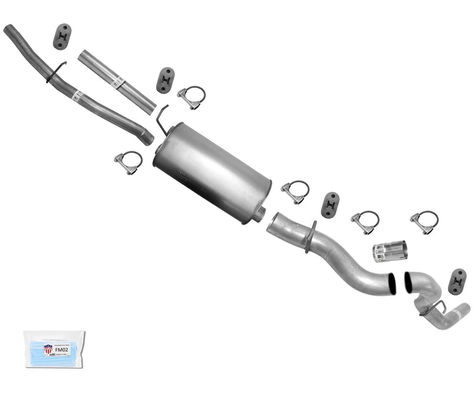 Tubos silenciadores de escape para GM Silverado 2500HD 2001-2006 6,0 8,1 157,5 distancia entre ejes Foto 1 de 4