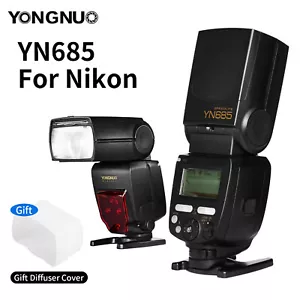 YONGNUO YN685 HSS TTL Wireless Speedlite Slave System Flash for Nikon + Diffuser - Picture 1 of 8