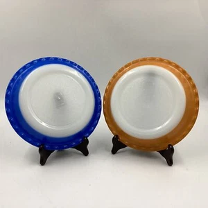 Retro Pyrex Ovenware Scalloped Edge Pie Dishes Blue, Orange (H1) NS#8630 - Picture 1 of 9