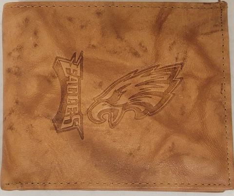 NFL Philadelphia Eagles Bi-Fold Leather Wallet, New Cover