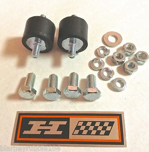Harley FLH FL FX FXE Oil Tank Mounting Hardware 65-69 W/ H Decal - Picture 1 of 5
