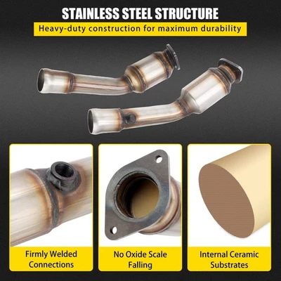 2x Convertidor catalítico EPA para Ford Mustang 5,0 L GT y Boss 2011 2012 2013 2014 Foto 1 de 4