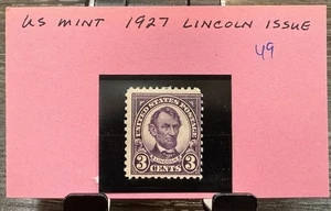 Lincoln 1927 3 centavos púrpura violeta Sc 635 MNH XF bonito original nuevo único - Imagen 1 de 1