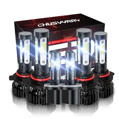 Para For Chevrolet S10 1998-2002 2003 Faros LED Alto Bajo + Bombillas Antiniebla - Image 1 of 4