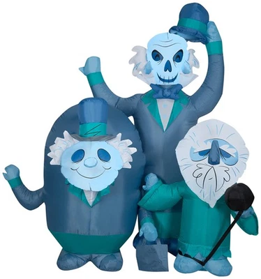 Airblown Haunted Mansion Hitchhiking Ghosts Scene Disney, 6 ft Tall, Blue - Image 1 of 4