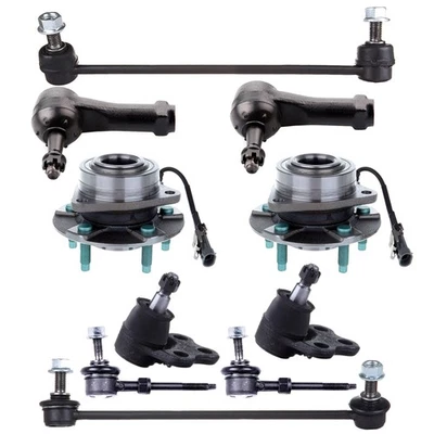 For 2002-07 Saturn Vue Chevy Equinox 10x Wheel Bearing & Hub Tie Rod Ball Joint Foto 1 de 4