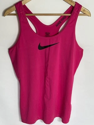 Nike Fitted Tank Pro Dri Fit | Ladies | Pink/Black | Large | - Image 1 of 4