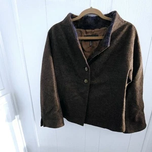Braunes Sakko Shiatzy Chen Wollmischung Größe F 36 (US-Größe 6) – minimalistisch, Designer - Bild 1 von 14