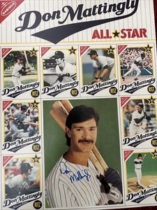 DON MATTINGLY Nabisco All-Star Topps 1989 Uncut Autograph Rare with COA - Picture 1 of 4