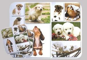 Dog Lover Little Gifts Mousepad & 2 Two Coasters Sealed Set Many Breeds Puppies - Picture 1 of 1