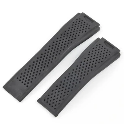 TAG Heuer Carrera Chronograph FT6071 Mens Black Rubber 28mm to 22mm Watch Strap - Image 1 of 4