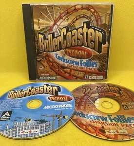 📦 RollerCoaster Tycoon & Corkscrew Follies- Expansion Pack (PC CD-ROM, 1999) - Picture 1 of 7