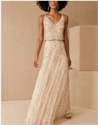 BHLDN I Cream Fidelia Beaded Maxi - Oyster, Size 6, NWT - Image 1 of 4