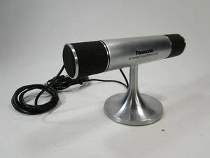 Vintage PANASONIC WM-2244-P Stereo Microphones. Futuristic Metal Stand JAPAN - Picture 1 of 8