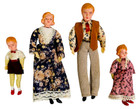 Concord Miniature Dollhouse Dolls 1:12 People Family Husband Wife Kids Vintage