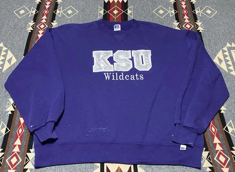 Russell Athletics KANSAS STATE UNIVERSITY KSU MENS Sz L SWEATSHIRT USA 90s T25 Cover