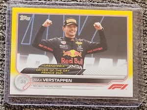 2022 Topps Formula One MAX VERSTAPPEN Yellow #/125, F1, Red Bull Racing Honda - Picture 1 of 2