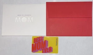Starbucks Teavana Best Mom Ever Mother’s Day 2016 Card W/ Holder Sleeve Envelope - Picture 1 of 3