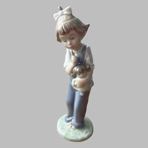 Vintage Nao Lladro Mädchen mit Puppe "Hush" Porzellan Figur 1988 - Bild 1 von 6