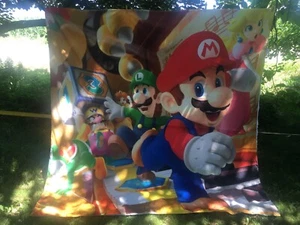Nintendo Super Mario Princess Peach Luigi Full Size Duvet Cover L 90" x W 85" - Imagen 1 de 22