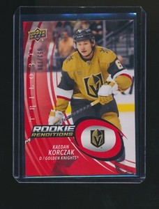 KAEDAN KORCZAK 2022-23 UPPER DECK TRILOGY ROOKIE RENDITIONS RED RC 653/799